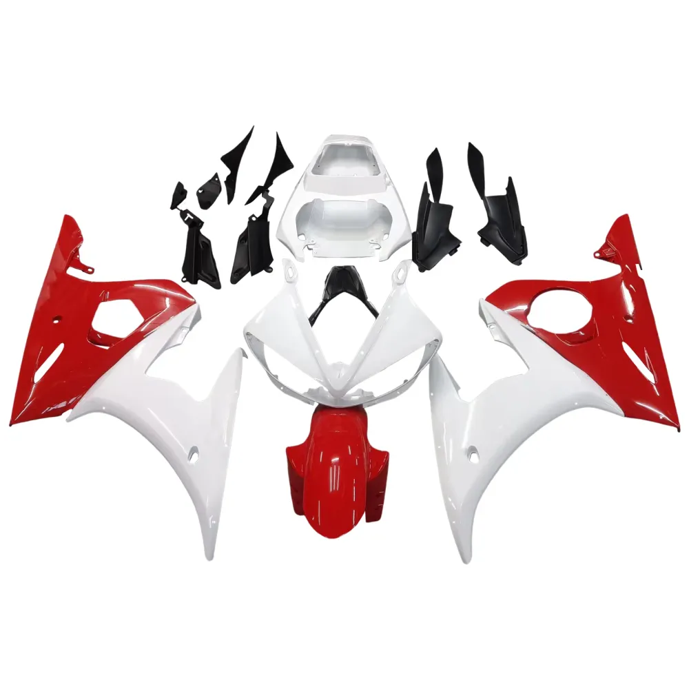 Amotopart 2003-2004 Yamaha R6 & 2006-2009 YZF R6S Kuipset Rood Mix Wit