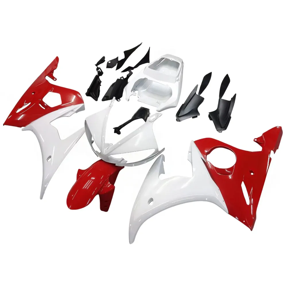 Amotopart 2003-2004 Yamaha R6 & 2006-2009 YZF R6S Kuipset Rood Mix Wit