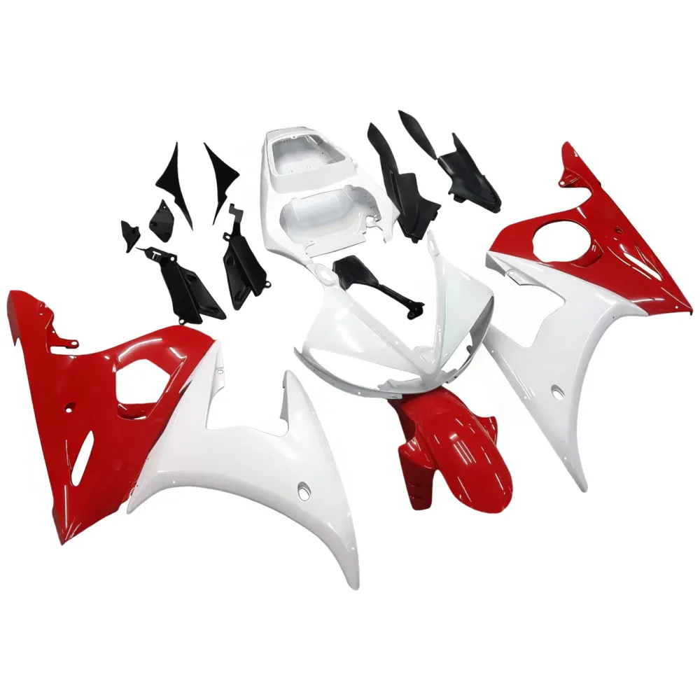 Amotopart 2003-2004 Yamaha R6 & 2006-2009 YZF R6S Kuipset Rood Mix Wit