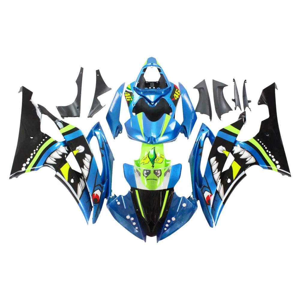 Amotopart 2008-2016 YZF 600 R6 Yamaha Blauw&GGroene kuipset