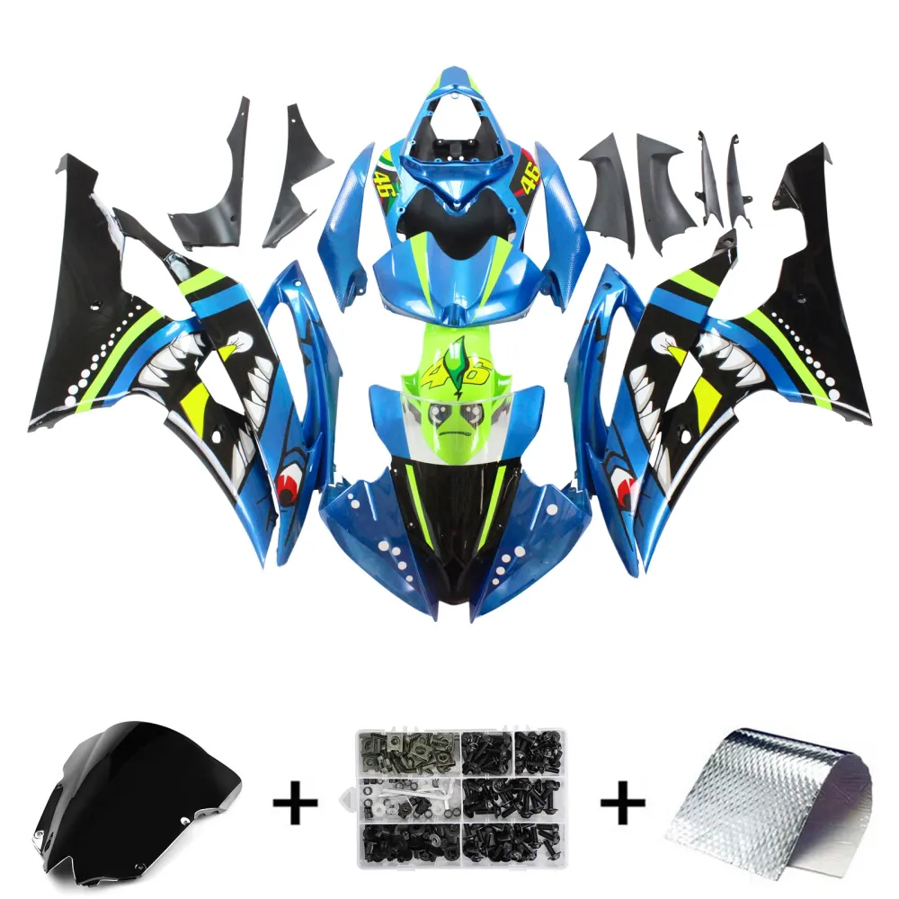Amotopart 2008-2016 YZF 600 R6 Yamaha Blauw&GGroene kuipset