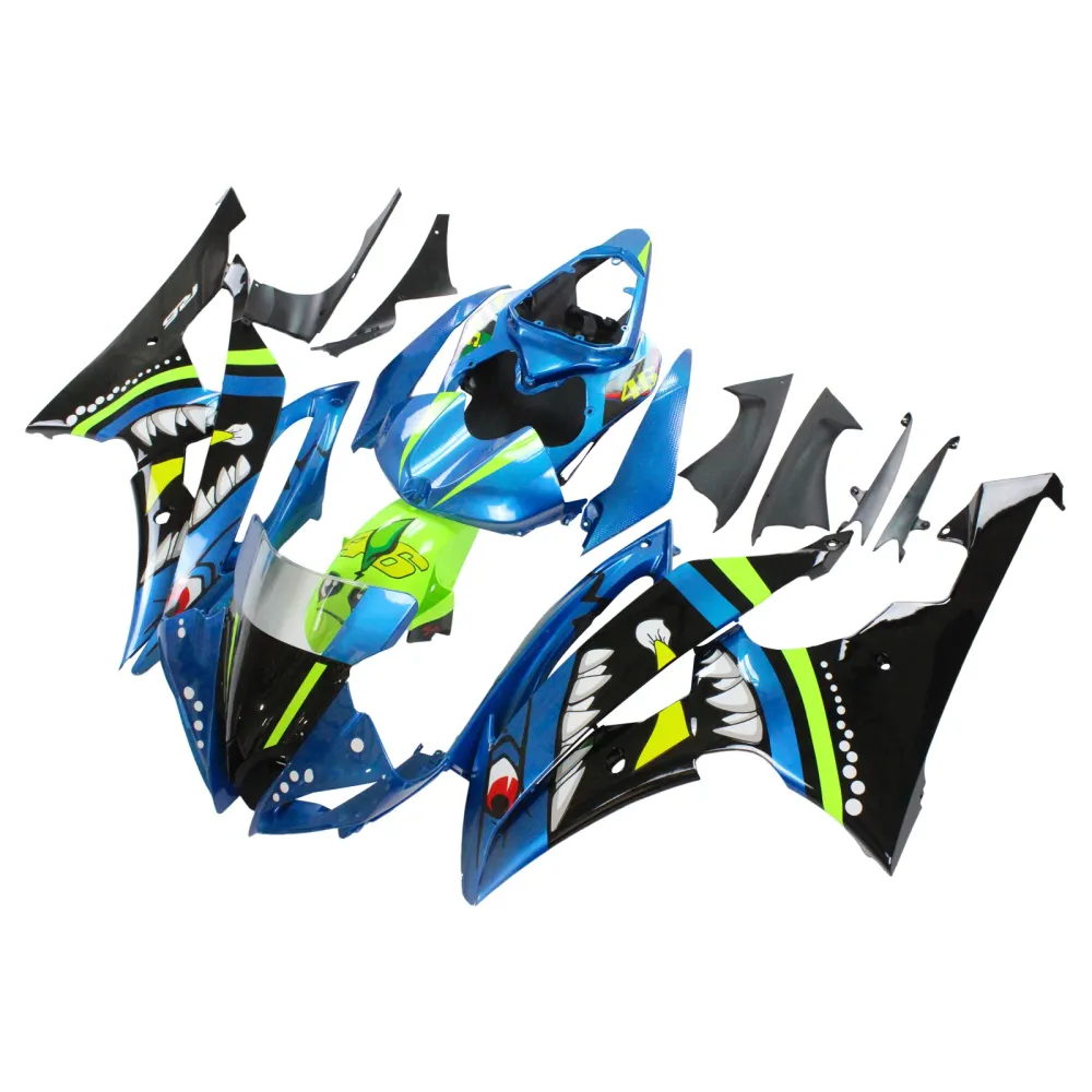 Amotopart 2008-2016 YZF 600 R6 Yamaha Blauw&GGroene kuipset