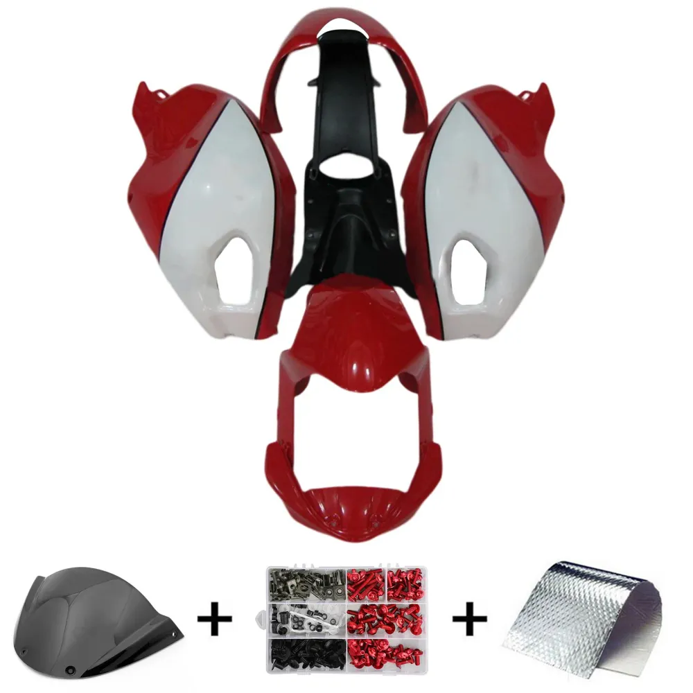 Amotopart alle jaren Ducati Monster 696 796 1100 S Evo Red & White Style1 Fairing Kit Yamaha