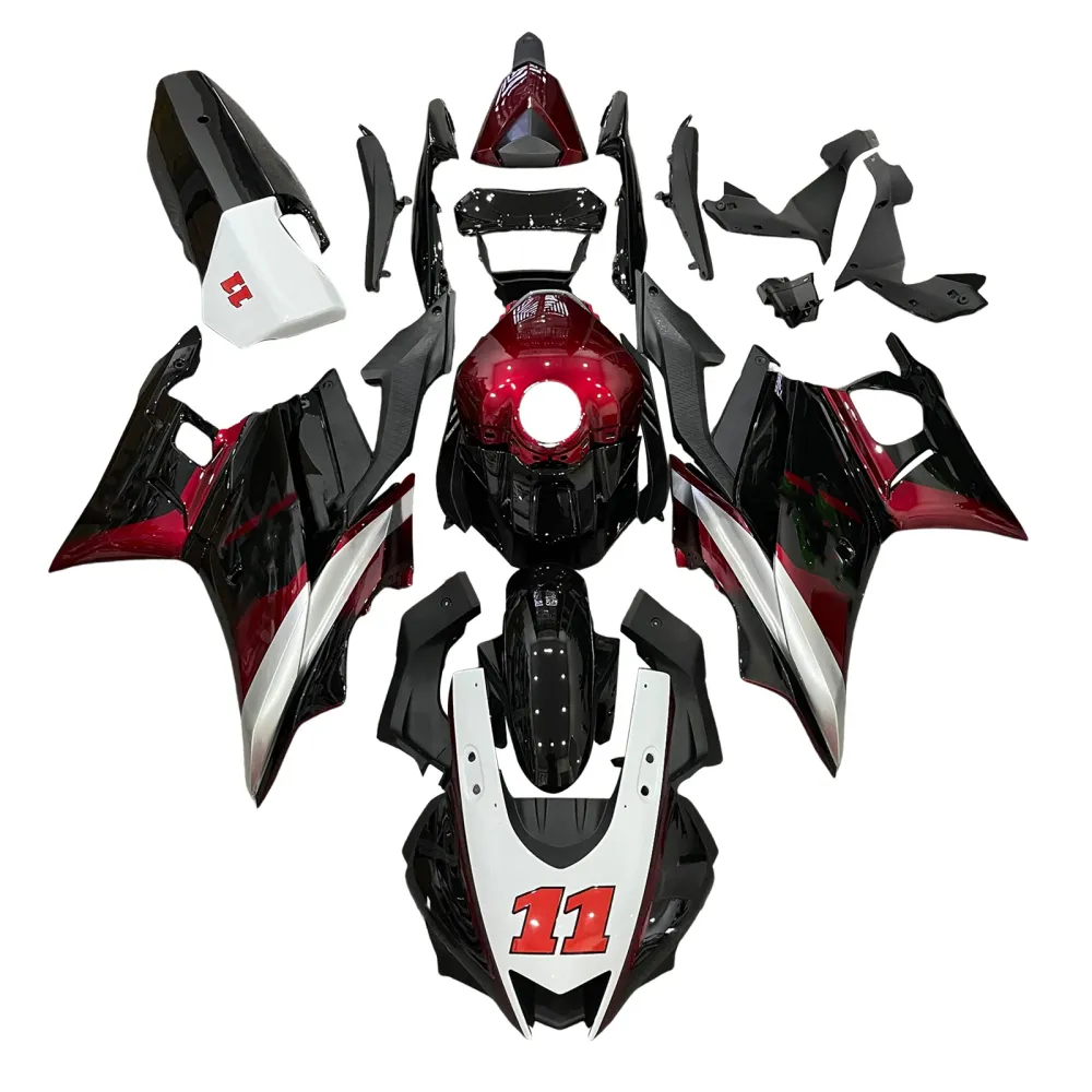 Amotopart Yamaha 2019-2021 YZF R3/YZF R25 Red & Black Style3 Fairing Kit