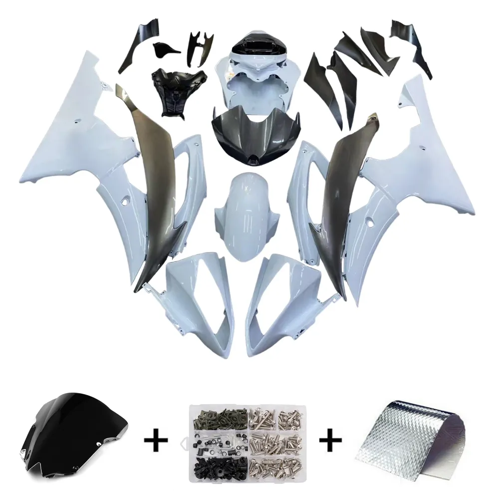 AMOTOPART YAMAHA YZF 600 R6 2008-2016 WIT & GRAY KUILT KIT