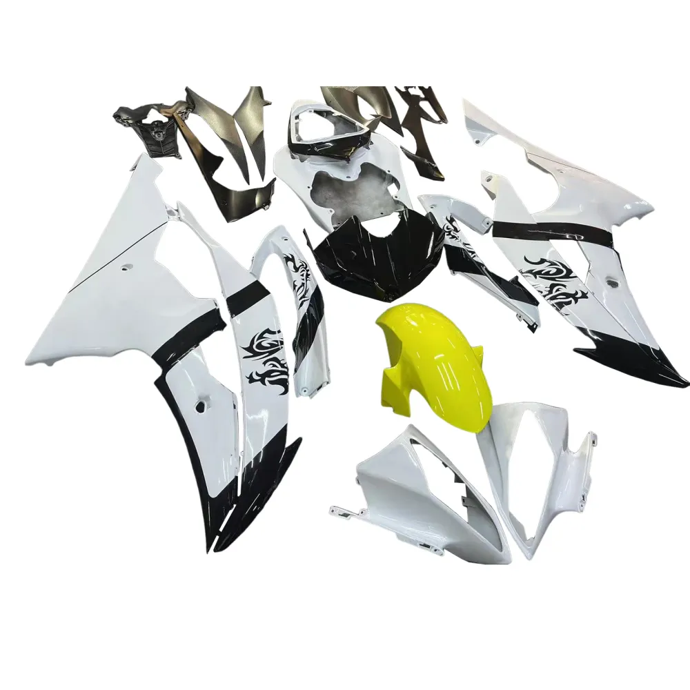 Amotopart Yamaha YZF 600 R6 2008-2016 Wit met briefbeurskit