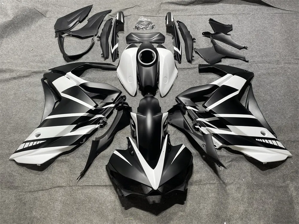 AMOTOPART YAMAHA YZF-R3 2014-2018 R25 2015-2017 Zwart- en witte kuipkit