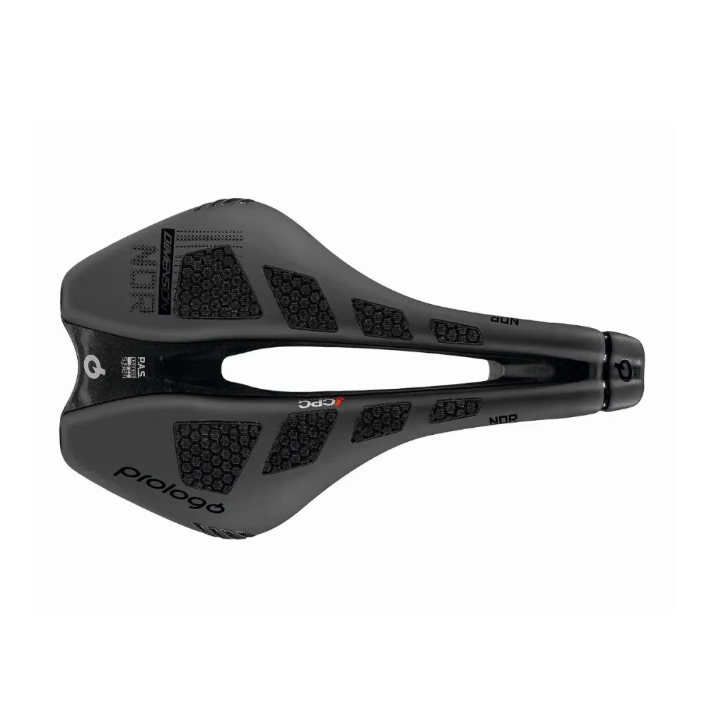 Zadel PROLOGO DIMENSION NDR CPC 143 mm TiroX Rails Zwart