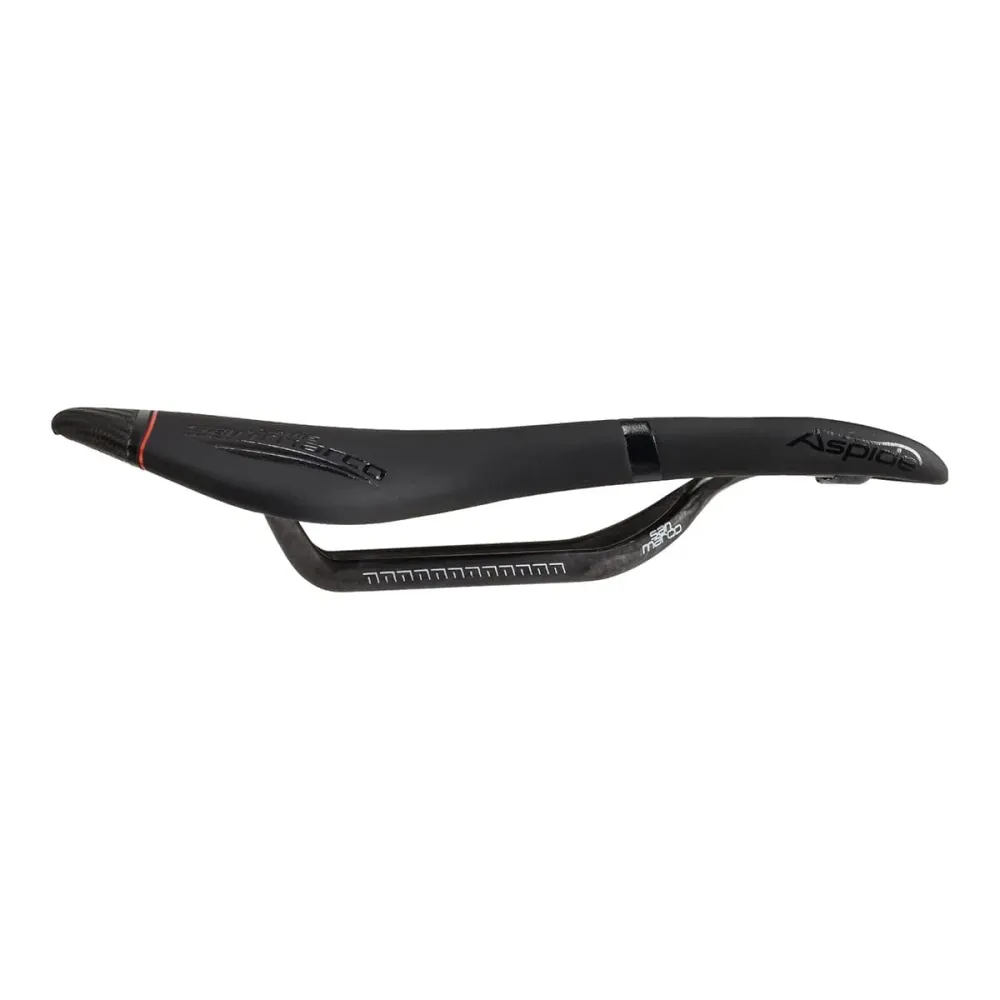 Zadel SAN MARCO ASPIDE CARBON FX OPEN FIT WIDE Carbon Rails Zwart