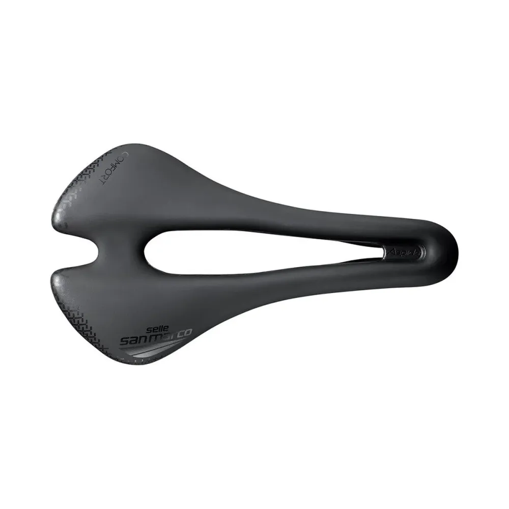 Zadel SAN MARCO ASPIDE SHORT COMFORT OPEN-FIT DYNAMIC S3 Breedte 144mm Rails Mangaan