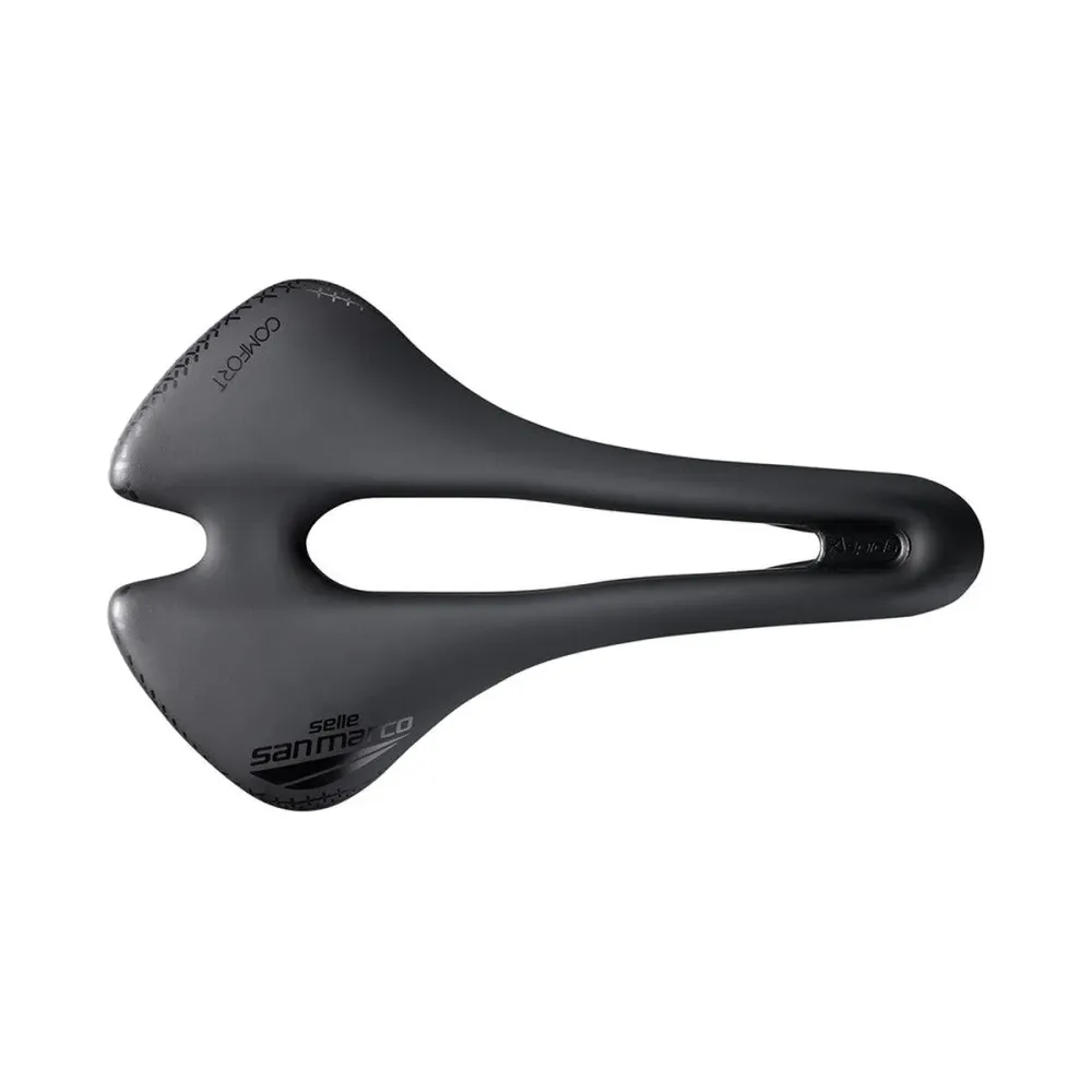 Zadel SAN MARCO ASPIDE SHORT COMFORT OPEN-FIT DYNAMIC L3 Breedte 155mm Rails Mangaan