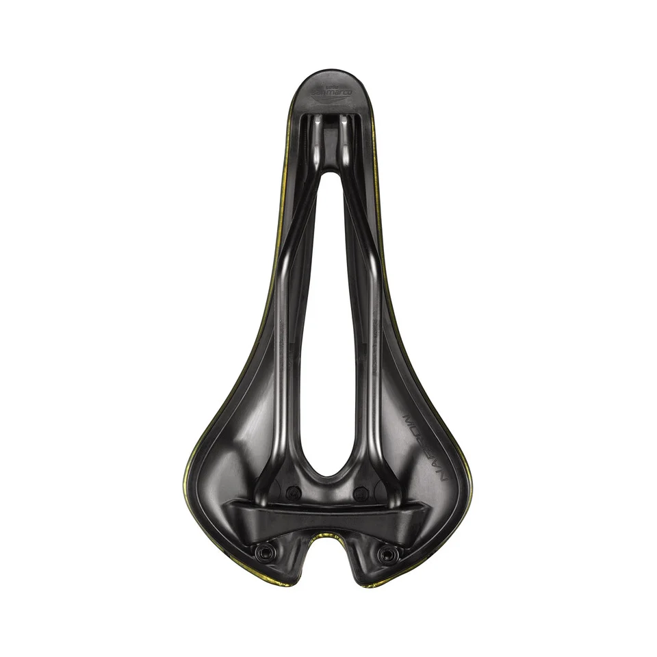 Zadel SAN MARCO ASPIDE SHORT OPEN-FIT RACING L3 Breedte 155mm Stalen rails Xsilite Goud
