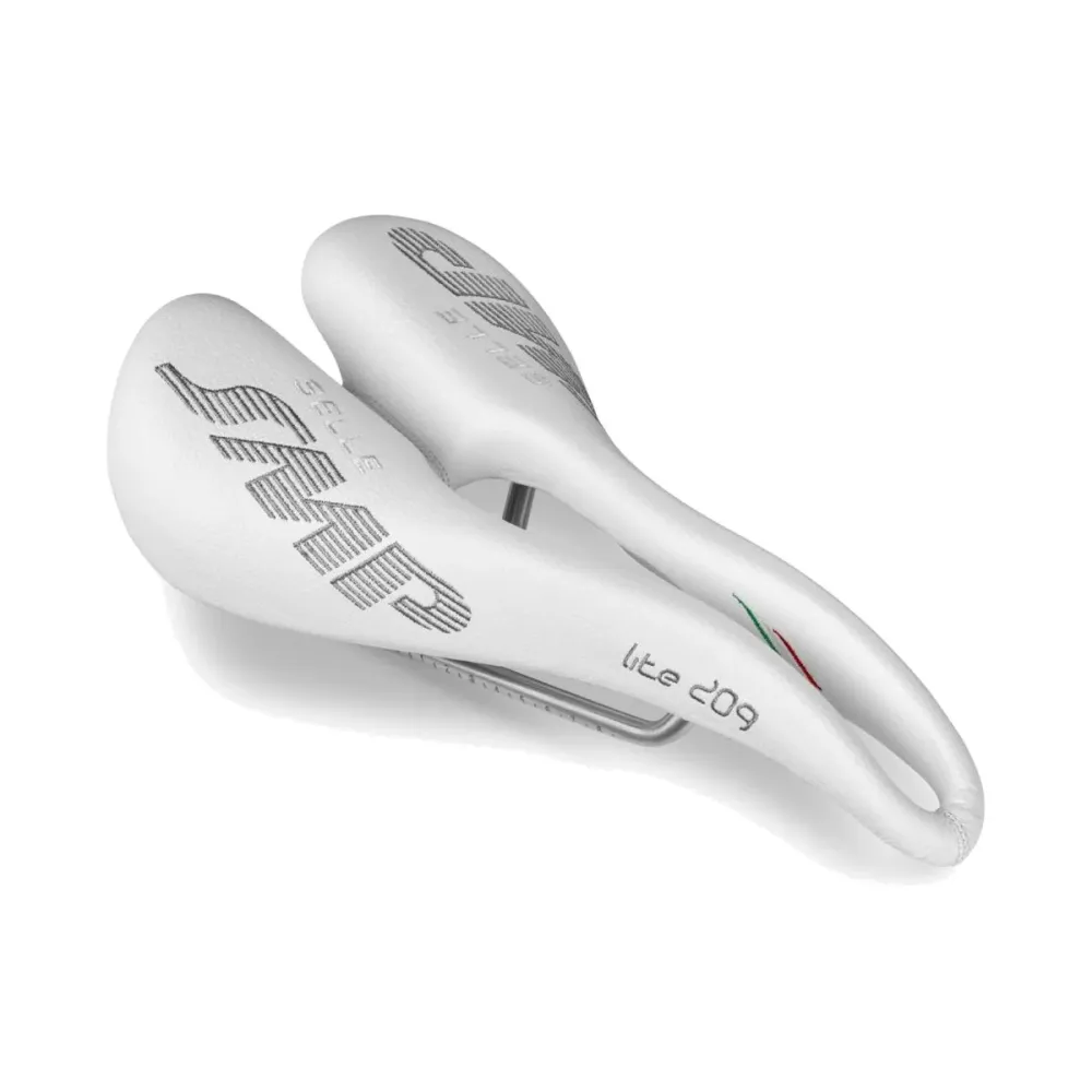Zadel SMP LITE 209 Breedte 139 mm Roestvrijstalen rails Wit