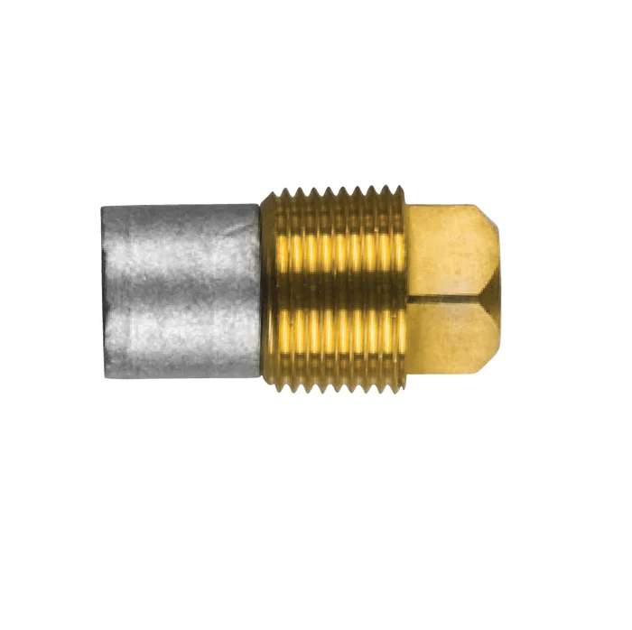 Zink Anode Caterpillar, Motor, Pencil Anode compleet met koperen plug. 3/8 '' 'Gas (BSPP)