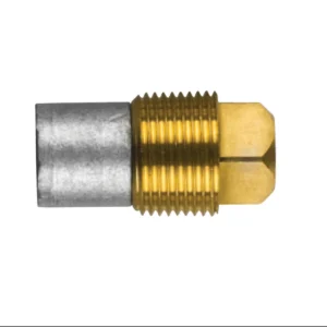 Zink anode rups, motor, potlood anode compleet met messing plug th.1 / 2 '' 'gas (BSPT)