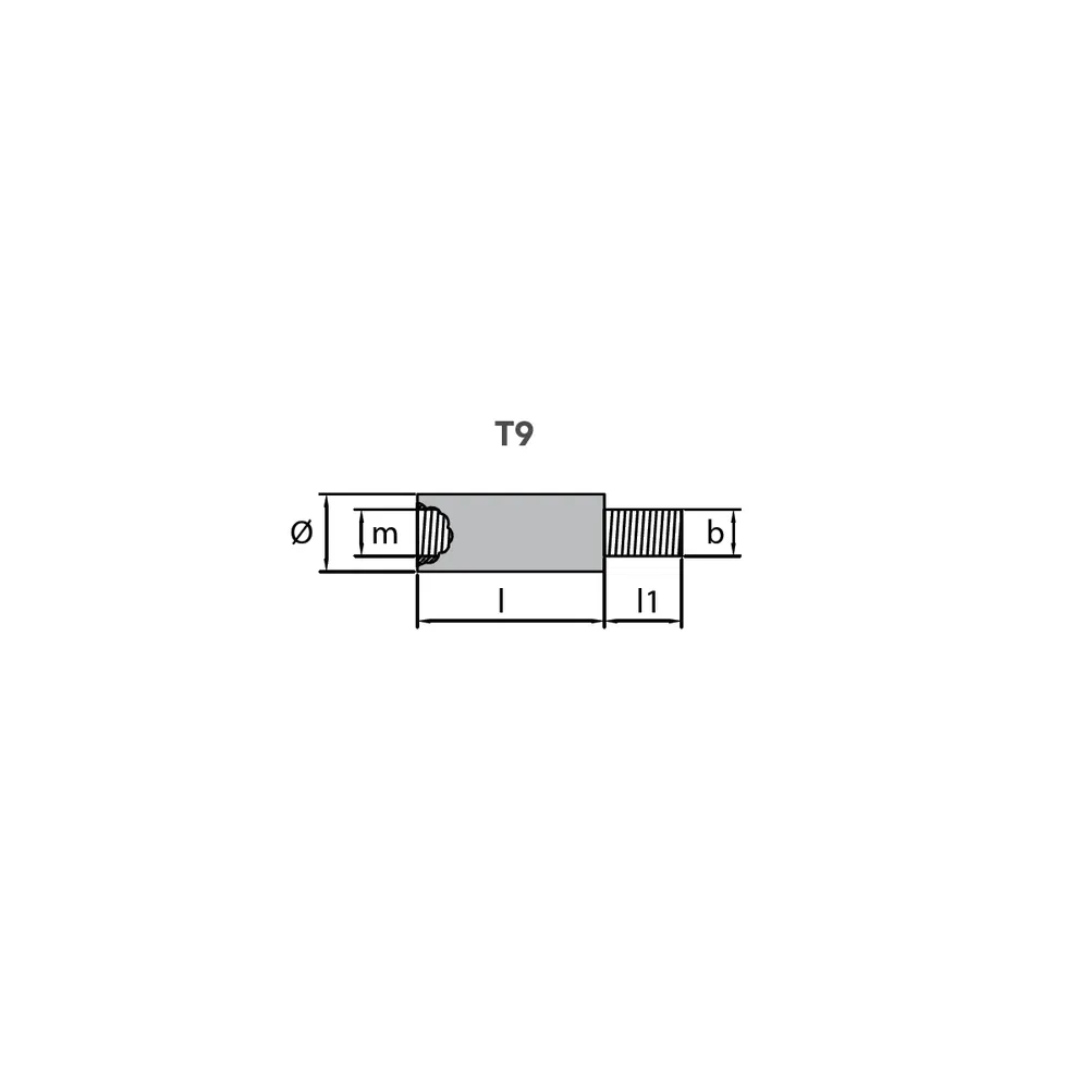 Zinkanode Volvo Penta afgedreven, draad mannelijke en vrouwelijke Ø 16x42.5 mm, motor anode VP 838929, R800714
