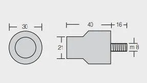 Zinkanode YANMAR, motor, 40*30 draad: 8*1.25, 0.157KG, Y104211-41300