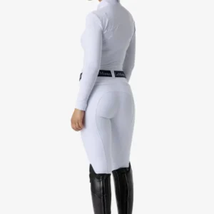 Amara II Women's Full Seat Breeches Ivoor 6 met geïntegreerd logo
