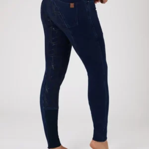 Kacy Women's Denim Thermo Full Seat Breeches Dark Blauw 8