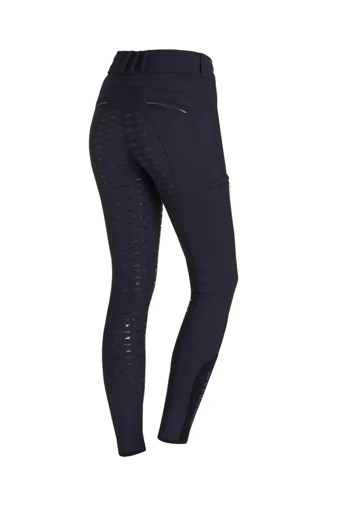 Winter Heather Women's Full Seat Breeches Turkoois Blue 8