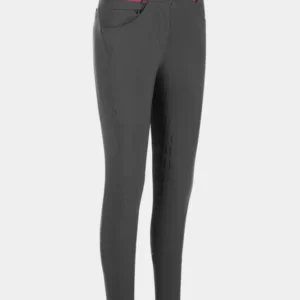 X-Grip Women's Full Seat Breeches Grey XS carbon look afwerking