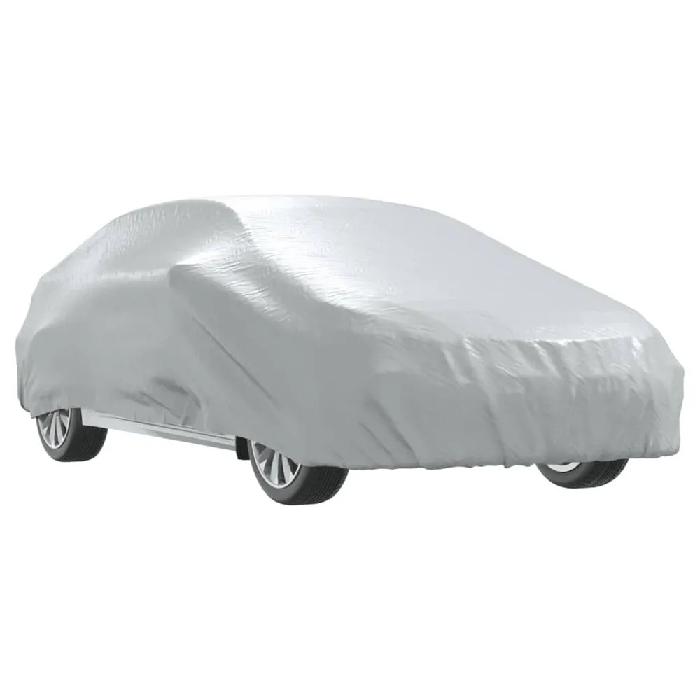 Autohoes voor sedan met gespriemen M helemaal zilverkleurig
