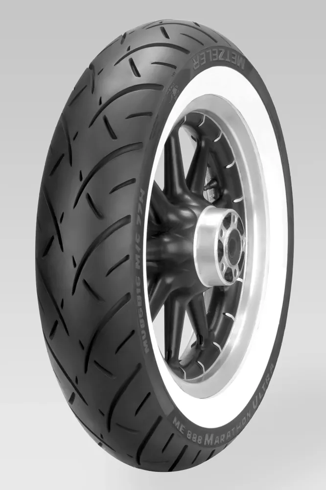 Wielmoeren set Neumático Trasero Banda Blanca Para Harley-Davidson Metzeler MU85B16 77H
