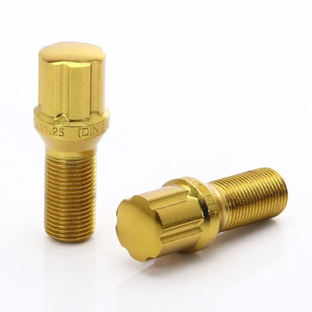 Gold JB1 Wheel Bolts M14x1.5 (Pack 20)