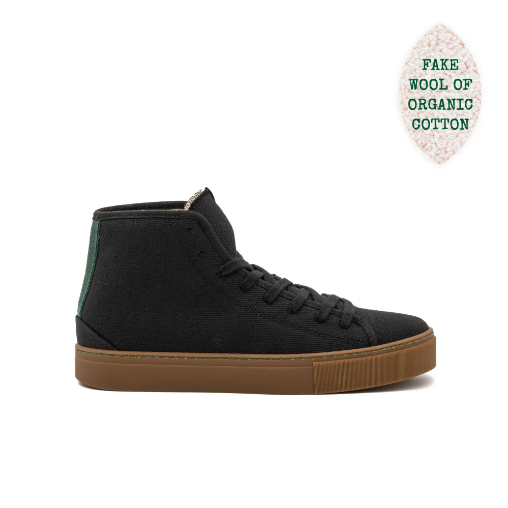 Vegan winter bootie koolzwart PLA001 36