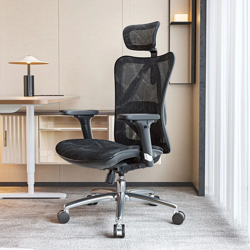 OEM Kwaliteit Draaivoet Adjustable Arms Executive Chair Modern Adjustable Seat Height Chair Black