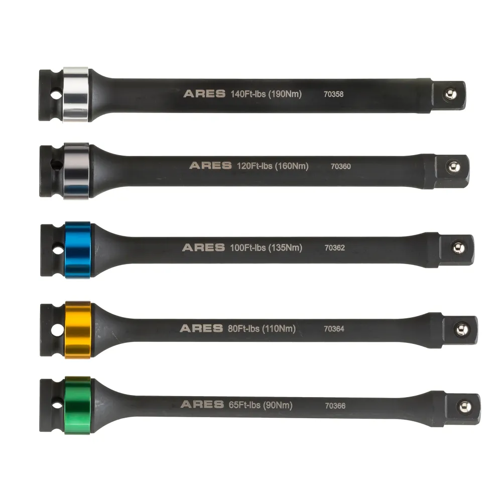ARES 70367 - Torque Limiting Extension Bar Set