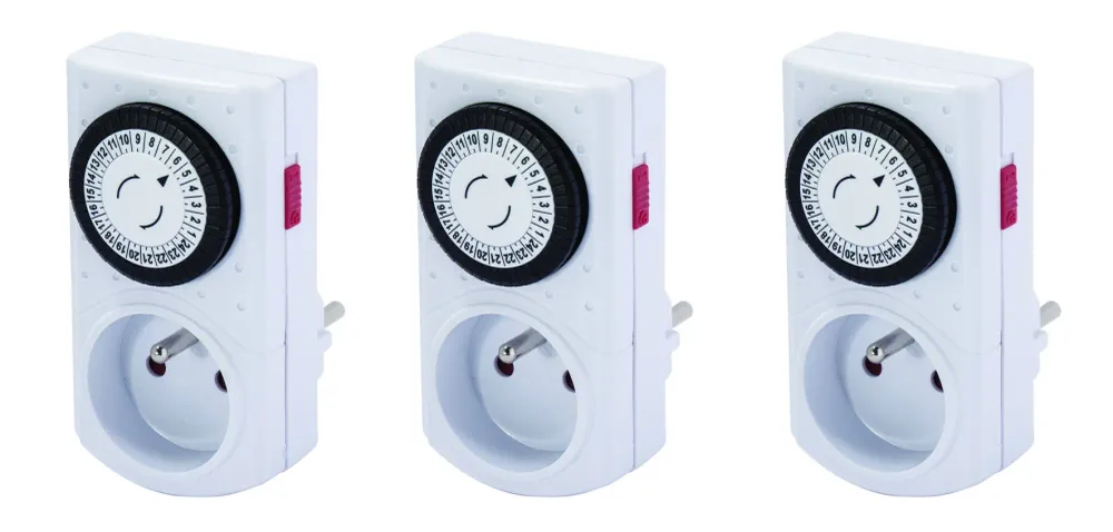 Gecertificeerde Set 3 mechanical timers - FR sockets
