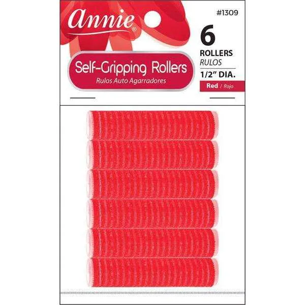 Veiligheidskritische Annie Self-Gripping Rollers 1/2In 6ct Rood