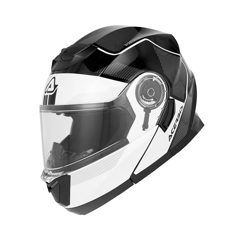 E-Gemarkeerd ACERBIS CASCO MODULEERBAAR SEREL 22.06 NEGRO BLANCO Negro