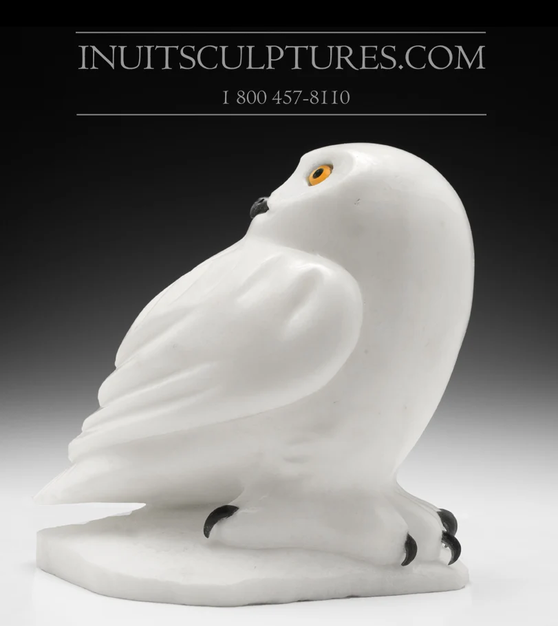 Industrieel Sterk 8" Sneeuwwit Owl Famous Manasie Akpaliapik