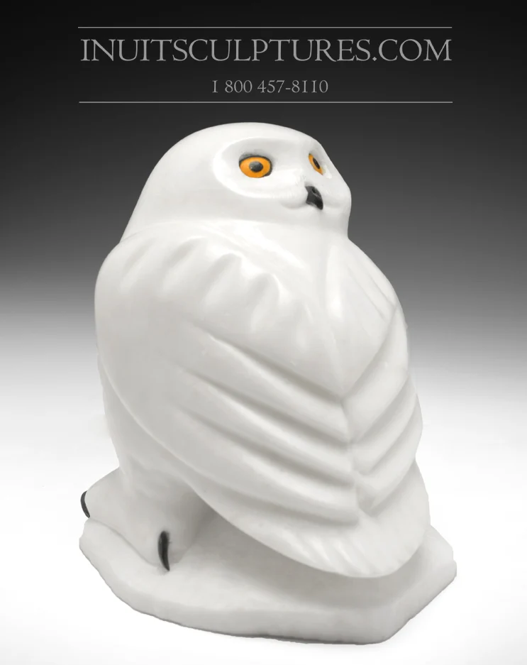 Industrieel Sterk 8" Sneeuwwit Owl Famous Manasie Akpaliapik