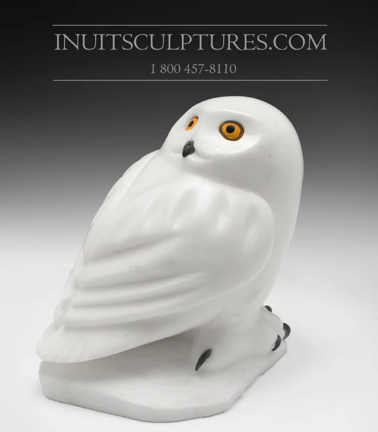Industrieel Sterk 8" Sneeuwwit Owl Famous Manasie Akpaliapik