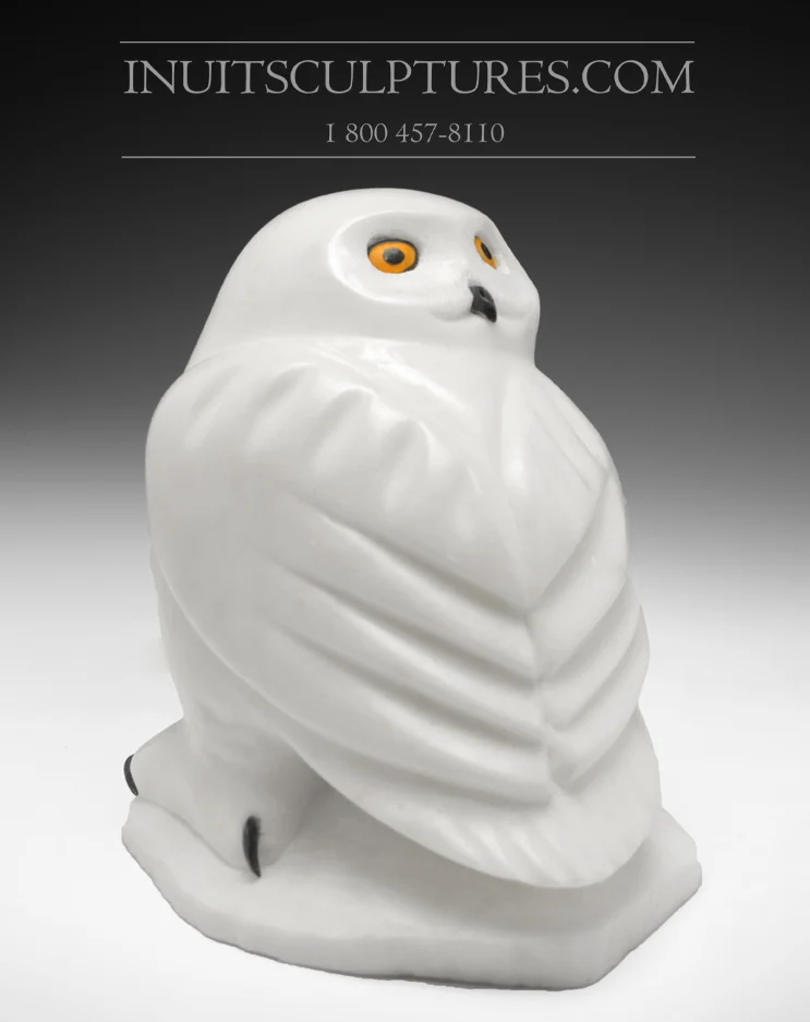Industrieel Sterk 8" Sneeuwwit Owl Famous Manasie Akpaliapik